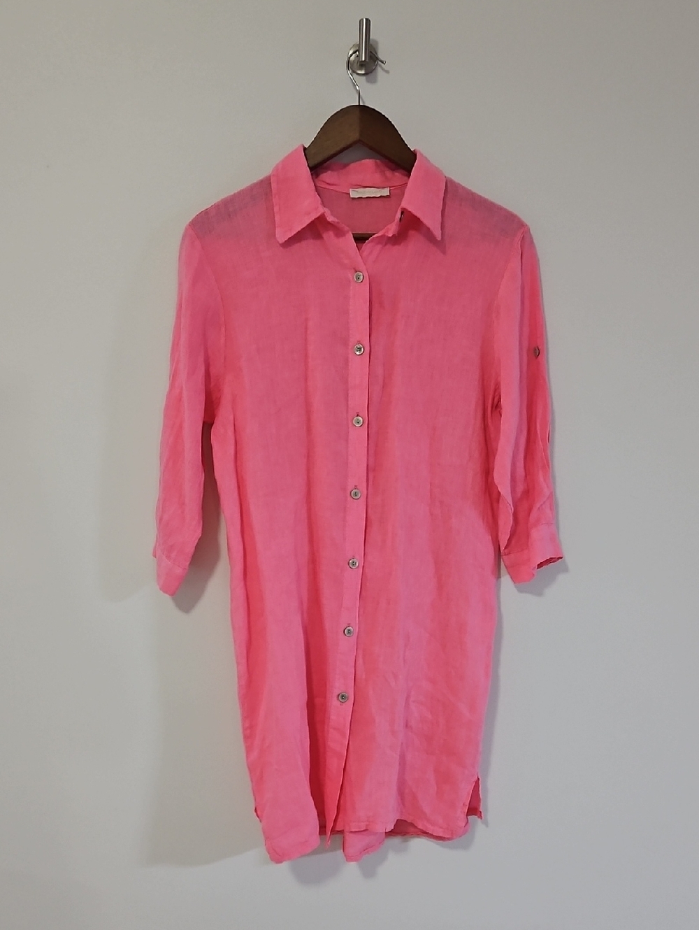 MILIO MILANO Linen Shirt Dress Small